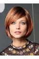 Quality Long 10" Monofilament Auburn Straight Synthetic Bob Wigs