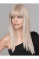  No-fuss Long Blonde Straight Monofilament Synthetic Women Wigs