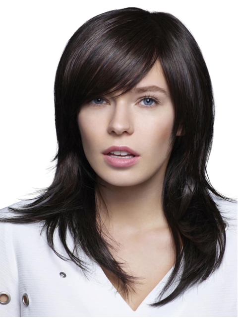 16" Long  Straight 100% Hand-tied Exquisite Synthetic Wigs For Women