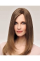  Good16" Long Straight 100% Hand-tied Remy Human Hair Women Wigs