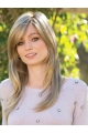 Mono top Long Blonde 16" Straight Online Long Synthetic women Wigs