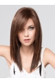 Trendy Brown 16" long Straight With Bangs  Monofilamen Synthetic Women Wigs