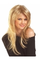 Lace Front Long Straight Blonde Human Hair  Women Wigs