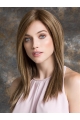  Straight Layered Brown 100% Hand-tied Long Human Hair Wigs