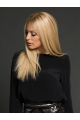 18'' Long Straight Blonde hand-tied Lace Front Layered Human Hair Wigs For Women