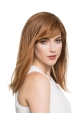 Brown 16" Long Straight Mono Top Synthetic Women Lace Wigs 