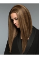 18'' Long Straight 100% Hand-Tied Monofilament Lace Front Remy Human Hair Women Wigs