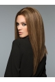 18'' Long Straight 100% Hand-Tied Monofilament Lace Front Remy Human Hair Women Wigs