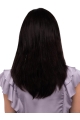 16'' long Straight Mono top Black With Bangs Human Hair Women Wigs