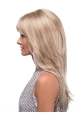 18'' Long Straight Blonde 100% Hand Tied Mono Synthetic Women Wigs