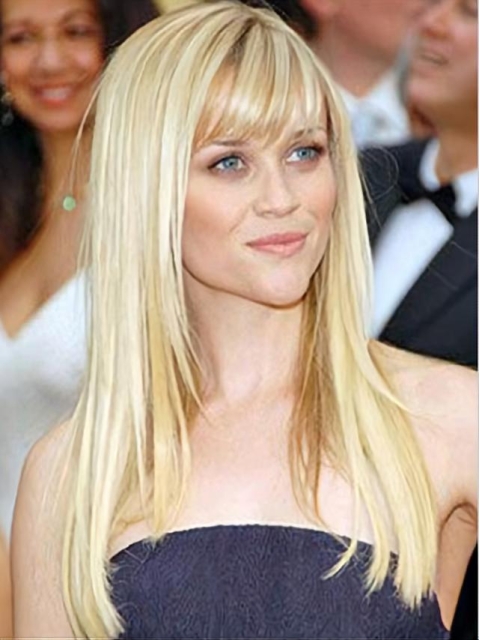 Cosy Blonde Straight 100% Hand-tied MonoTop Lace Front Long Remy Human Hair WomenWigs