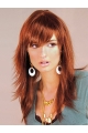 Auburn Layered Straight Capless  Long Synthetic Women Wigs