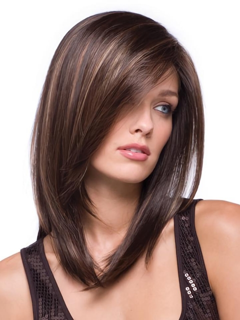 Gentle Auburn Capless Long Straight Synthetic  Women Wigs