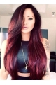 Beautiful Red Mono Top Capless Remy Human Hair Women Wigs