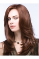 Auburn Layered Long Straight 100% Hand-Tied Mono Top Heat Friendly Synthetic Women Wigs