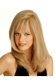 Popular 18'' Long Straight Blonde Monofilament Top 100% Hand-Tied Remy Human Hair Women Wigs