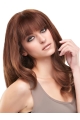 18'' Long Wavy Fashion Auburn Monofilament Lace Front Remy Human Hair Women Wigs