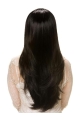 18'' Long Straight Sassy Black Mono TOP Lace Front Remy Human Hair Women Wigs