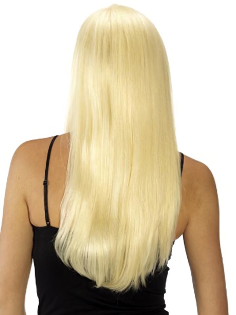 Blonde Long Straight Full Lace Remy Human Hair Women Wigs