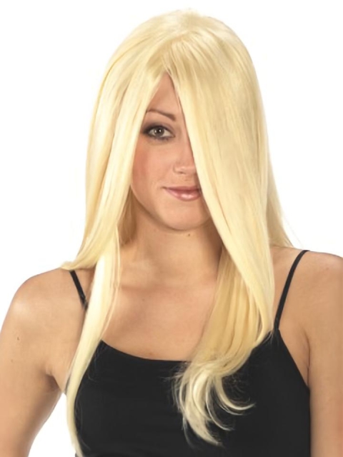 Blonde Long Straight Full Lace Remy Human Hair Women Wigs