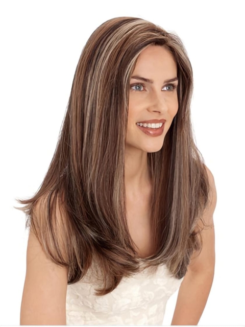 22'' Straight Long Discount Monofilament Lace Front Remy Human Hair Women Wigs