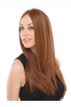 22'' Long Straight Sassy Auburn Mono Top Lace Front  100% Remy Human Hair Women Celebrity Wigs