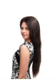 26'' Sleek Black Straight 100% Hand-Tied Mono Top Lace Front Remy Human Hair Women Wigs