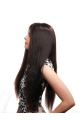 26'' Sleek Black Straight 100% Hand-Tied Mono Top Lace Front Remy Human Hair Women Wigs