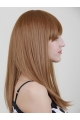 18'' Long High Quality Auburn Capless Straight 100% Remy Human Hair Women Celebrity Wigs