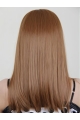 18'' Long High Quality Auburn Capless Straight 100% Remy Human Hair Women Celebrity Wigs