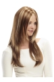 20" Straight Monofilament Lace Front Brown Synthetic Women Wigs