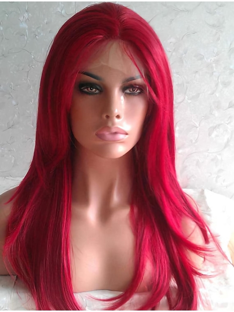 20 Inches Long Straight Lace Front Synthetic Women Wigs