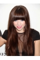 22'' Long Straight 100% Hand-Tied Full Lace Synthetic Celebrity Women Wigs