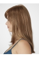 16'' Capless Fashional Long Straight Blonde With Bangs Synthetic Women Wigs