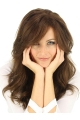 Capless Brown Straight Synthetic Glamorous Long Women Wigs