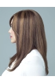 18'' Braw Brown Straight Monofilament Top 100% Hand-Tied Long Classic Remy Human Hair Women Wigs