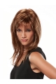 Traditional Brown Capless Straight Synthetic  Long Women Wigs