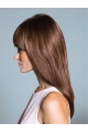 17'' Comfortable  Brown Straight Capless Synthetic Long Women Wigs