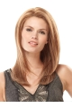 16'' Durable Blonde Monofilament 100% Hand-Tied Long Human Hair Women Celebrity Wigs