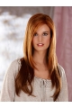 20'' Long Straight Auburn Layered Monofilament Lace Front  Stylish Heat Friendly Synthetic Women Wigs