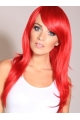 20'' Red Long Straight Lace Front Synthetic Women Wigs