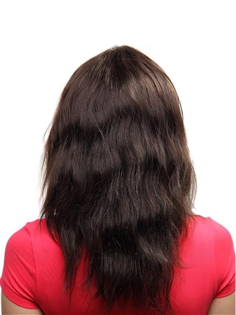 18'' Pleasing Auburn Straight 100% Hand-Tied Mono Top Remy Human Hair Long Women Wigs