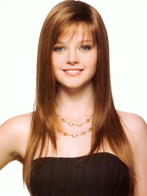 18'' Elegant Brown Capless Straight Long Synthetic Women Wigs