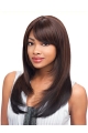 18'' Affordable Auburn Straight Capless Long Heat Friendly Synthetic Women African American Wigs