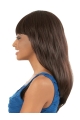 18'' Stylish Brown Capless Straight Long Heat Friendly Synthetic Women African American Wigs