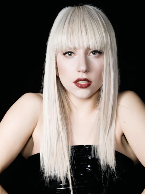 18'' Soft Straight With Bangs Capless Long Heat Friendly Synthetic  Women Lady Gaga Wigs