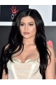 20'' Long Black Straight  Without Bangs Lace Front Synthetic Women Kylie Jenner Wigs