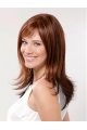 14'' Shoulder Length Straight With Bangs  Capless  Ombre/2 tone Synthetic Long Women Wig