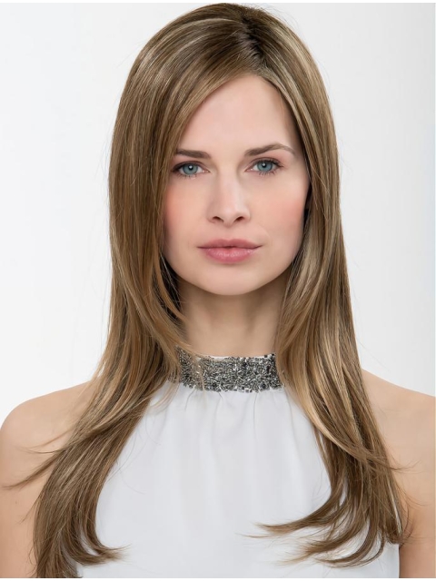 18'' Long Straight Ombre/2 tone Without Bangs Capless Synthetic Ladies Wig