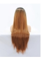 30''Long Straight Ombre/2 Tone Without Bangs  Lace Front  Synthetic Women Wigs